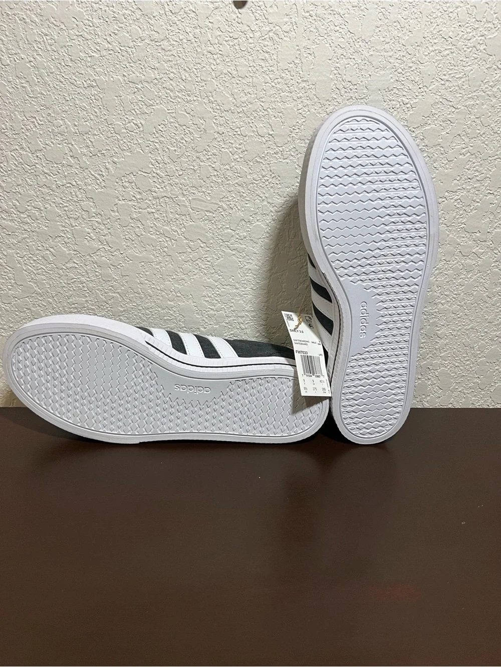 adidas Kids Black and White Slip-On Sneaker